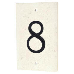 Limestone Screw Fix Door Numeral - 8 - 140 x 90mm - Natural Limestone