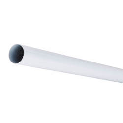 Rothley 25mm Round Steel Hanging Rail Tube - 1829mm Length - White