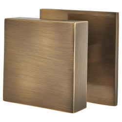 Heritage Brass by M Marcus Square Centre Door Knob - 89 x 89mm Square Rose - Antique Brass