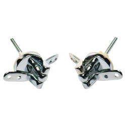 Toilet Seat Hinge Kit - 57 x 32mm - Polished Chrome