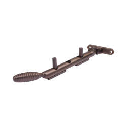 Hampstead Reeded Casement Window Stay - 8"/200mm Length - Soft Antique Bronze