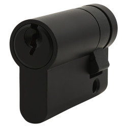Touchpoint 5 Pin 46mm Euro Single Cylinder - 35 + 10mm - Matt Black - Keyed to Differ