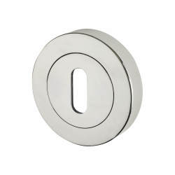 Excel Escutcheon - 52mm Diameter - Keyhole - Polished Chrome