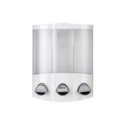 Croydex Euro Wall Mounted Trio Soap Dispenser - 180 x 100 x 230mm - White