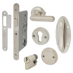 Eclipse Anti-Ligature Auto Locking Lever Doorset for Medical & Safe Rooms - 54mm Thick Doors