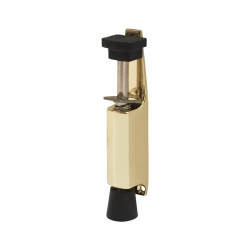Jedo Foot Operated Door Holder - 120mm Closed Height - Polished Brass