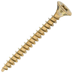SiDAX General Purpose Pozi Countersunk Wood Screws - 4.0 x 40mm - Yellow Zinc - Pack of 200