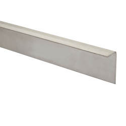 Toilet Cubicle Head Rail - 'L' Angled - 19-20mm Panels - 304 Stainless Steel