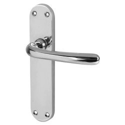 Touchpoint Polished Chrome Latch Door Handles - Sassari Range - 182 x 39mm