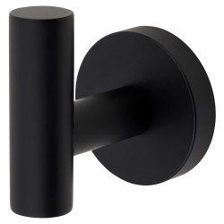 Altro Essential Round Robe Hook - 50 x 63 x 65mm - Matt Black