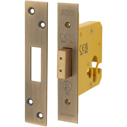 Altro Architectural Euro Profile Deadlock - 78mm Case - 57mm Backset - Square - Antique Brass