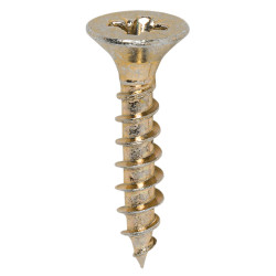 TIMCO Classic Pozi Countersunk Wood Screws - 4.0 x 20mm - Yellow Zinc - Pack of 200