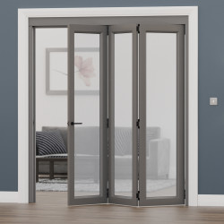 Brio Interfold 50F Bi-Folding Door Kit - 2000mm Track - 2 Door - Satin Stainless Steel