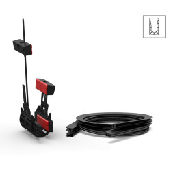 Bohle VetroMount Mounting Kit for 17.5mm Glass - to Suit 2500mm Profile Length - Black & Red