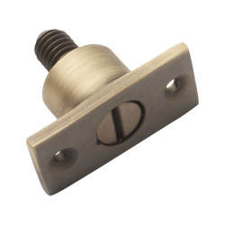 Altro Screw Out Bartholomew Sash Window Stop - 44 x 19mm - Antique Brass