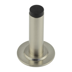 Burlington by Frelan Plain Projection Door Stop on Stepped Rose - 76mm Projection - Satin Nickel