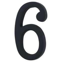 Heritage Brass 76mm Concealed Screw Fix Door Numeral - 6 / 9 - Matt Black