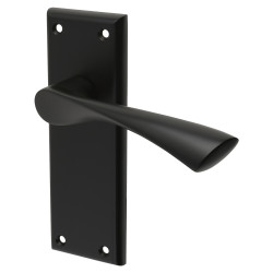 Serozzetta by Carlisle Brass Matt Black Latch Door Handles - Venti Range - 150 x 50mm