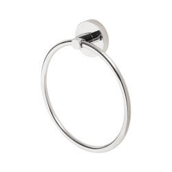Croydex Romsey Towel Ring - 185 x 162 x 43mm - Polished Chrome
