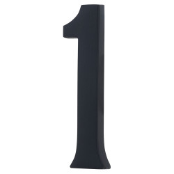 Heritage Brass 76mm Concealed Screw Fix Door Numeral - 1 - Matt Black