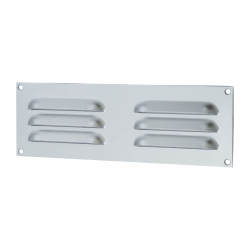 Touchpoint Hooded Louvre Vent - 229 x 76mm - 3973mm² Free Air Flow - Satin Aluminium