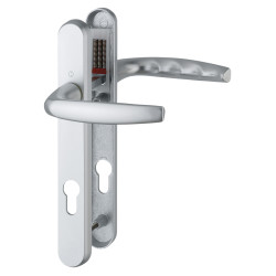 Hoppe Atlanta 1530/3831N uPVC Multipoint Door Handle - 122mm Bolt c/c - 92mm c/c - Silver