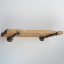 Altro 3/4" Pipe Shelf Brackets - Grey - Pack of 2