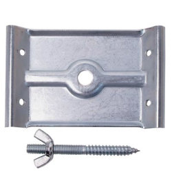 Touchpoint Table Corner Plate Set Including Bolt - 117 x 75mm - Zinc Plated