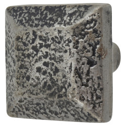 Olde Forge Vintage Square Cabinet Knob - 30 x 30mm - Pewter Effect