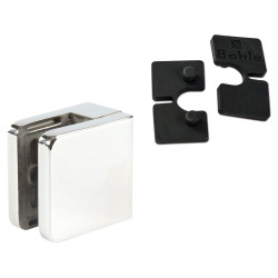 Bohle Square Balustrade Clamps & Inserts - 10mm Glass - 45mm x 45mm - 316 Pol Stainless - Pack of 4