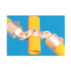 Combination Connector with Through Centre Tube - Key Clamp System - Double Swivel - Galvanised