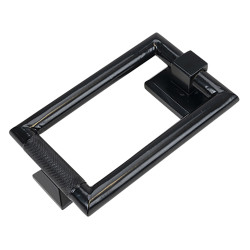 From The Anvil Brompton Rectangular Knurled Door Knocker - 145 x 90mm - Black