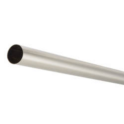 Rothley 25mm Round Steel Hanging Rail Tube - 2438mm Length - Brushed Nickel