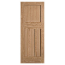 LPD DX 30's 4 Panel Unfinished Solid Internal Door - 1981 x 686 x 35mm - Oak