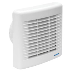 Vent Axia Basic BAS100P Axial Bathroom Extractor Fan with Pull Cord - White
