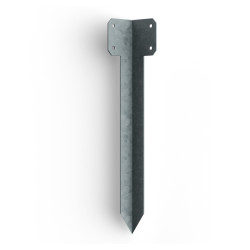 FenceMate Sleeper Pin Corner Bracket - 365 x 2mm - Galvanised