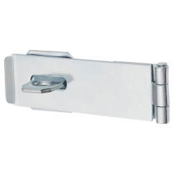 Light Duty Safety Hasp & Staple - 115mm Length - Bright Zinc Plated