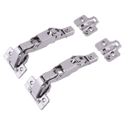 Klug Clip-On Cabinet Hinge - 165° - Soft Close - Overlay - Chrome Plated