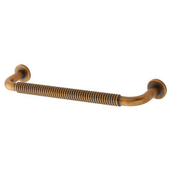 Altro Crewe 10mm Reeded D-Bar Cabinet Pull Handle - 128mm Centres - Antique Brass