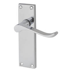 Touchpoint Polished Chrome Budget Scroll Latch Door Handles - Mia Range - 153 x 42mm