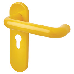 Hoppe AR600/23 Golden Yellow Nylon Steel Core Euro Lock Door Handles - 47.6mm c/c - Paris Range