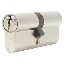 Yale 6 Pin 85mm Euro Double Cylinder - 40 + 45mm - Satin Nickel - Keyed to Differ