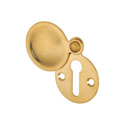 Touchpoint Budget Escutcheon - 32mm Diameter - Keyhole - Polished Brass