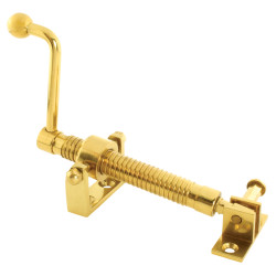 Hampstead Telescopic Skylight ScrewJack Opener with Handle - 190mm Length - 170mm Throw - Pol Brass