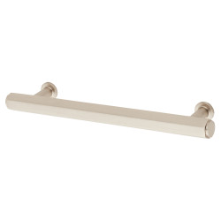 Alexander & Wilks Vesper Hex 14mm T-Bar Cabinet Pull Handle - 128mm Centres - Satin Nickel