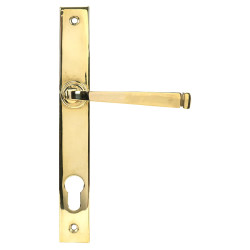 From The Anvil Avon uPVC Slimline Multipoint Door Handle - 92mm c/c - Polished Brass