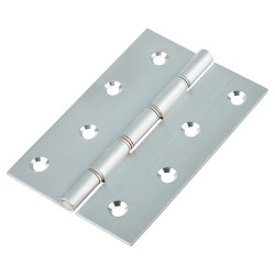 Double Phosphor Bronze Washered Butt Door Hinge - 100 x 67 x 2.2mm - Satin Chrome - Pair