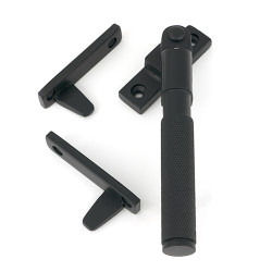 From The Anvil Brompton Knurled Locking Night Vent Casement Window Fastener - Matt Black