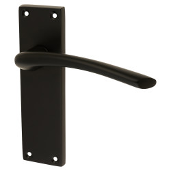 Touchpoint Matt Black Latch Door Handles - Rimini Range - 151 x 42mm