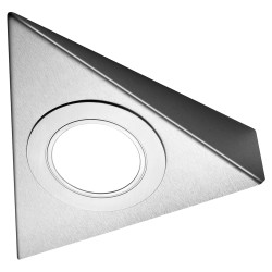 Sensio Bermuda 2W LED Triangle Cabinet Downlight & Driver - 3/4/5000K - Stainless Steel - Pack of 3
